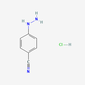 4-Hydrazinylbenzonitrile hydrochloride chemical structure (CAS 2863-98-1)