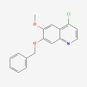 7-(Benzyloxy)-4-chloro-6-methoxyquinoline chemical structure (CAS 286371-49-1)