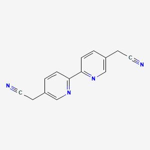 2,2'-([2,2'-Bipyridine]-5,5'-diyl)diacetonitrile chemical structure (CAS 286380-59-4)