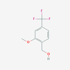 2-Methoxy-4-(trifluoromethyl)benzyl alcohol chemical structure (CAS 286441-68-7)