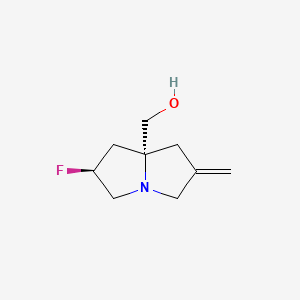 ((2S,7aR)-2-Fluoro-6-methylenetetrahydro-1H-pyrrolizin-7a(5H)-yl)methanol chemical structure (CAS 2864818-17-5)