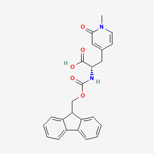 (S)-2-((((9H-Fluoren-9-yl)methoxy)carbonyl)amino)-3-(1-methyl-2-oxo-1,2-dihydropyridin-4-yl)propanoic acid chemical structure (CAS 2865105-66-2)