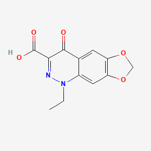 1-Ethyl-4-oxo-1,4-dihydro-[1,3]dioxolo[4,5-g]cinnoline-3-carboxylic acid chemical structure (CAS 28657-80-9)