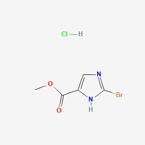 Methyl 2-bromo-1H-imidazole-5-carboxylate hydrochloride chemical structure (CAS 2866307-17-5)