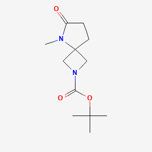 tert-Butyl 5-methyl-6-oxo-2,5-diazaspiro[3.4]octane-2-carboxylate chemical structure (CAS 2866315-46-8)