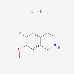 6-Bromo-7-methoxy-1,2,3,4-tetrahydroisoquinoline hydrochloride chemical structure (CAS 2866323-53-5)