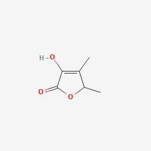 3-Hydroxy-4,5-dimethylfuran-2(5H)-one chemical structure (CAS 28664-35-9)