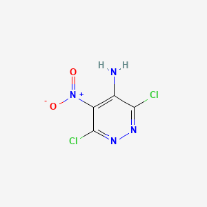 3,6-Dichloro-5-nitropyridazin-4-amine chemical structure (CAS 28682-68-0)