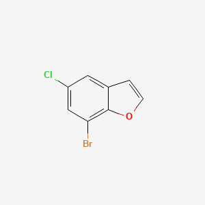 7-Bromo-5-chlorobenzofuran chemical structure (CAS 286836-07-5)
