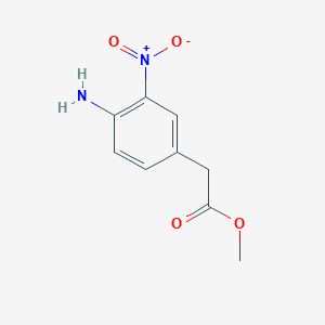 Methyl 2-(4-amino-3-nitrophenyl)acetate chemical structure (CAS 28694-94-2)
