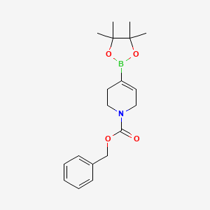 Benzyl 4-(4,4,5,5-tetramethyl-1,3,2-dioxaborolan-2-yl)-5,6-dihydropyridine-1(2H)-carboxylate chemical structure (CAS 286961-15-7)