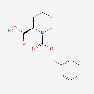 (R)-1-((Benzyloxy)carbonyl)piperidine-2-carboxylic acid chemical structure (CAS 28697-09-8)