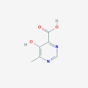 5-Hydroxy-6-methylpyrimidine-4-carboxylic acid chemical structure (CAS 2869955-58-6)