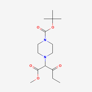 tert-Butyl 4-(1-methoxy-1,3-dioxopentan-2-yl)piperazine-1-carboxylate chemical structure (CAS 2869955-99-5)