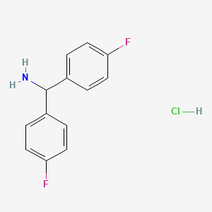 Bis(4-fluorophenyl)methanamine hydrochloride chemical structure (CAS 287111-67-5)
