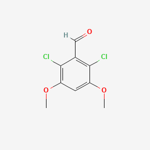 2,6-Dichloro-3,5-dimethoxybenzaldehyde chemical structure (CAS 287175-08-0)