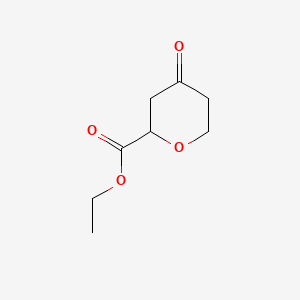 Ethyl 4-oxotetrahydro-2H-pyran-2-carboxylate chemical structure (CAS 287193-07-1)