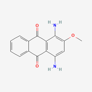 1,4-Diamino-2-methoxyanthracene-9,10-dione chemical structure (CAS 2872-48-2)