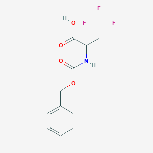 2-{[(benzyloxy)carbonyl]amino}-4,4,4-trifluorobutanoic acid chemical structure (CAS 287210-85-9)