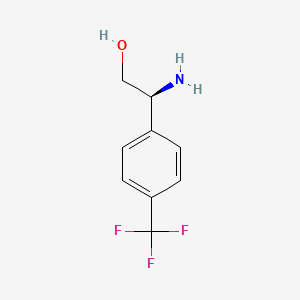 (S)-2-Amino-2-(4-(trifluoromethyl)phenyl)ethanol chemical structure (CAS 287394-20-1)