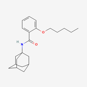 N-(Adamantan-1-yl)-2-(pentyloxy)benzamide chemical structure (CAS 2876918-67-9)