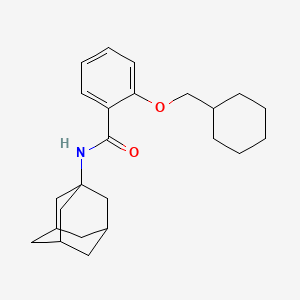 N-(Adamantan-1-yl)-2-(cyclohexylmethoxy)benzamide chemical structure (CAS 2876918-68-0)