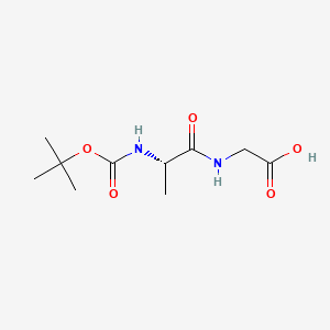 (S)-2-(2-((tert-Butoxycarbonyl)amino)propanamido)acetic acid chemical structure (CAS 28782-78-7)