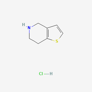 4,5,6,7-Tetrahydrothieno[3,2-c]pyridine hydrochloride chemical structure (CAS 28783-41-7)