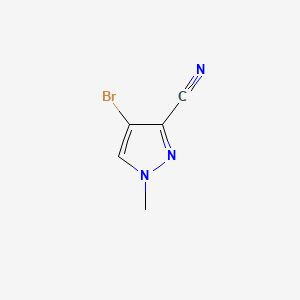 4-Bromo-1-methyl-1H-pyrazole-3-carbonitrile chemical structure (CAS 287922-71-8)