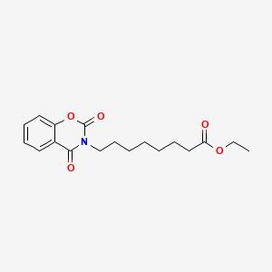 Ethyl 8-(2,4-dioxo-2H-benzo[e][1,3]oxazin-3(4H)-yl)octanoate chemical structure (CAS 287935-37-9)