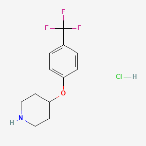 4-(4-(Trifluoromethyl)phenoxy)piperidine hydrochloride chemical structure (CAS 287952-09-4)