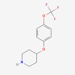 4-(4-Trifluoromethoxyphenoxy)piperidine chemical structure (CAS 287952-67-4)