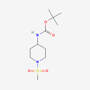 tert-Butyl (1-(methylsulfonyl)piperidin-4-yl)carbamate chemical structure (CAS 287953-38-2)