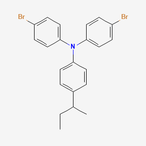 4-Bromo-N-(4-bromophenyl)-N-(4-(sec-butyl)phenyl)aniline chemical structure (CAS 287976-94-7)