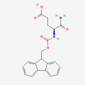 (S)-4-((((9H-fluoren-9-yl)methoxy)carbonyl)amino)-5-amino-5-oxopentanoic acid chemical structure (CAS 288149-55-3)