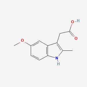 5-Methoxy-2-methyl-3-indoleacetic acid chemical structure (CAS 2882-15-7)
