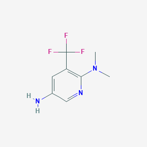 N2,N2-Dimethyl-3-(trifluoromethyl)pyridine-2,5-diamine chemical structure (CAS 288247-16-5)