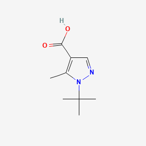 1-(tert-Butyl)-5-methyl-1H-pyrazole-4-carboxylic acid chemical structure (CAS 288251-51-4)