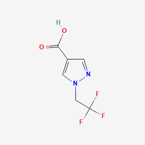 1-(2,2,2-Trifluoroethyl)-1H-pyrazole-4-carboxylic acid chemical structure (CAS 288251-60-5)