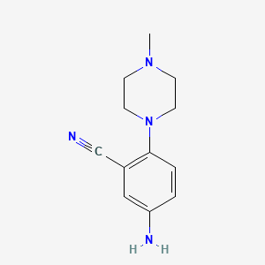 5-Amino-2-(4-methylpiperazin-1-yl)benzonitrile chemical structure (CAS 288251-82-1)
