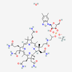 Methyl-5,6-dimethylbenzimidazolylcobalamin xHydrate chemical structure (CAS 288315-09-3)