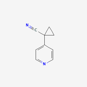 1-(Pyridin-4-yl)cyclopropanecarbonitrile chemical structure (CAS 288379-77-1)