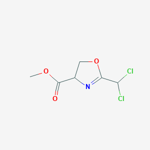 Methyl 2-(dichloromethyl)-4,5-dihydro-1,3-oxazole-4-carboxylate chemical structure (CAS 289030-37-1)