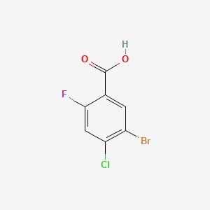 5-Bromo-4-chloro-2-fluorobenzoic acid chemical structure (CAS 289038-22-8)