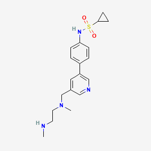 N-(4-(5-((Methyl(2-(methylamino)ethyl)amino)methyl)pyridin-3-yl)phenyl)cyclopropanesulfonamide chemical structure (CAS 2890765-10-1)