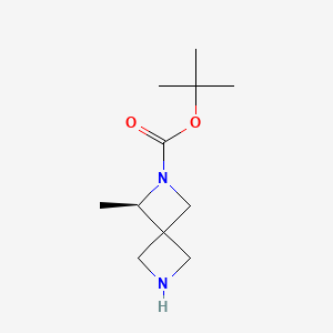 tert-Butyl (R)-1-methyl-2,6-diazaspiro[3.3]heptane-2-carboxylate chemical structure (CAS 2891580-02-0)