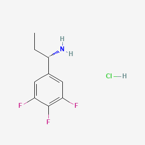 (S)-1-(3,4,5-Trifluorophenyl)propan-1-amine hydrochloride chemical structure (CAS 2891580-96-2)