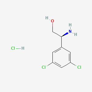 (S)-2-Amino-2-(3,5-dichlorophenyl)ethan-1-ol hydrochloride chemical structure (CAS 2891581-01-2)