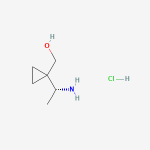 (R)-(1-(1-Aminoethyl)cyclopropyl)methanol hydrochloride chemical structure (CAS 2891581-20-5)