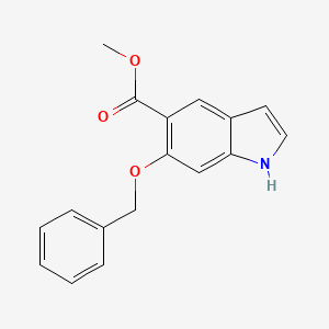 Methyl 6-(benzyloxy)-1H-indole-5-carboxylate chemical structure (CAS 2891597-60-5)